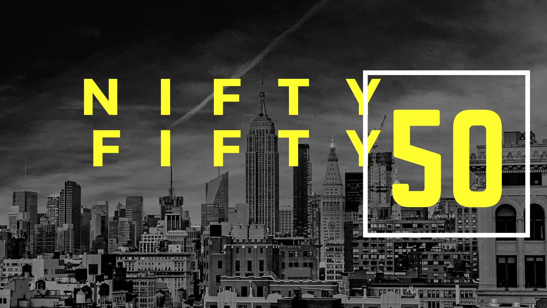 Illustration showing beginners investing in Nifty 50 with charts, graphs, and top Indian companies on a digital screen.