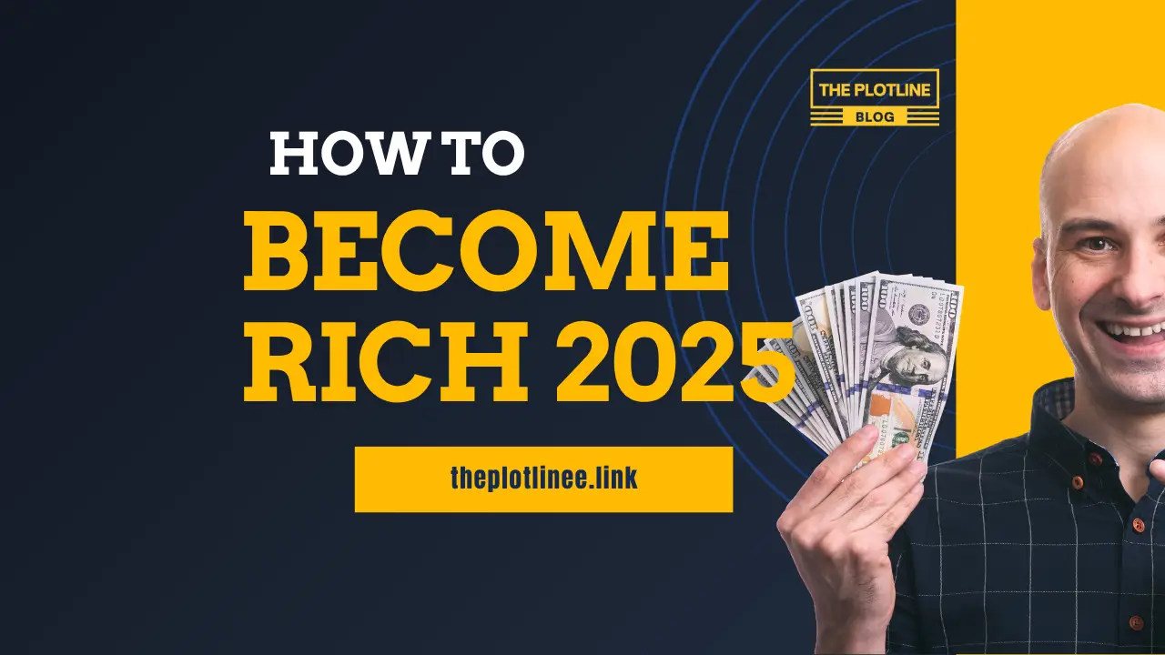 "Illustration showing how to become rich in India through saving and investing" "Wealth-building journey in India represented with finance icons and growth chart" "Young professional planning financial success in India with money goals"