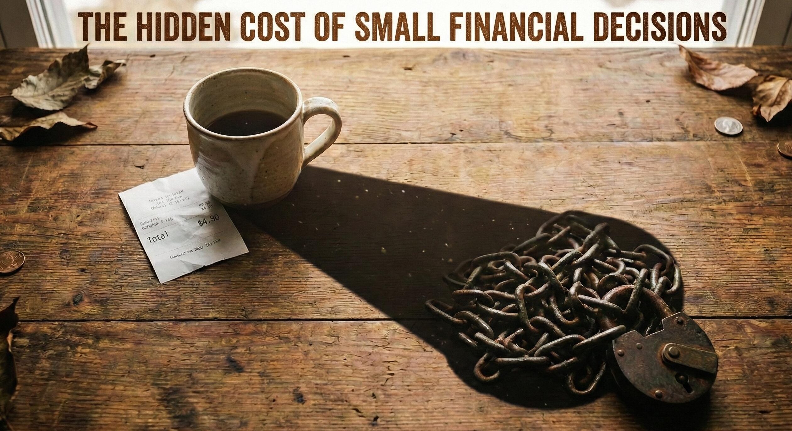 Chart showing the hidden cost of small financial decisions compounding over time