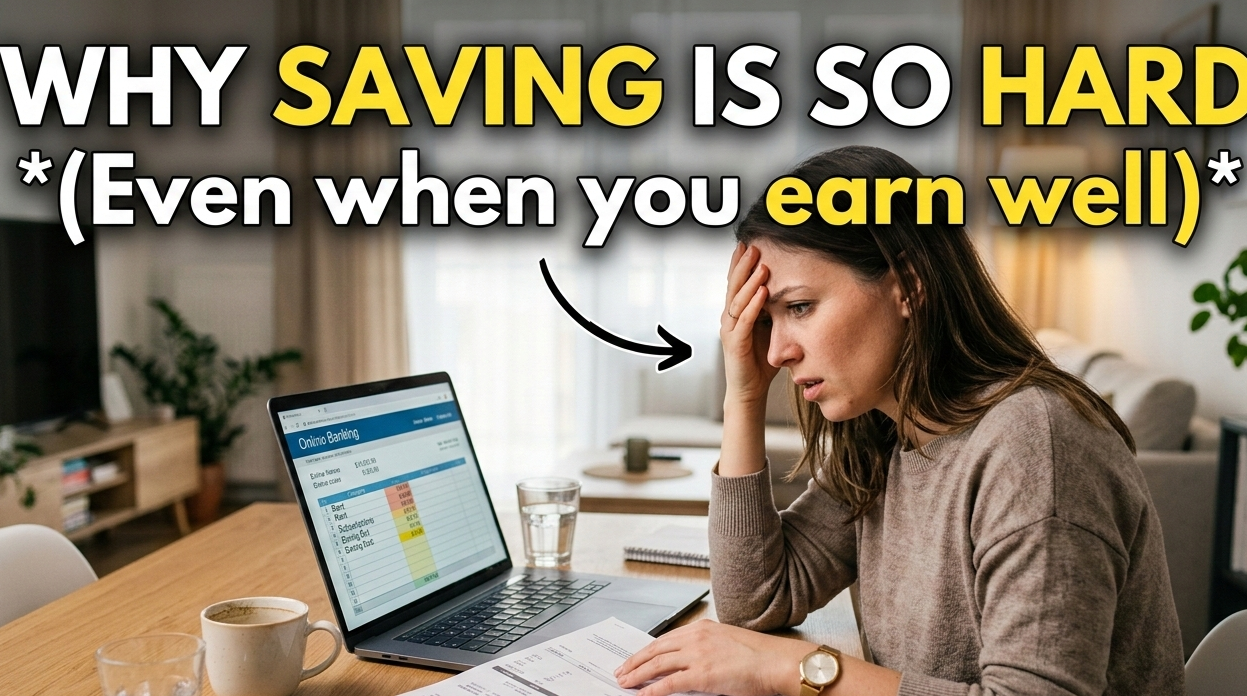 Saving money psychology guide showing 7 brutal brain traps